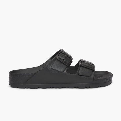 Black EVA waterproof sandal with two foot straps