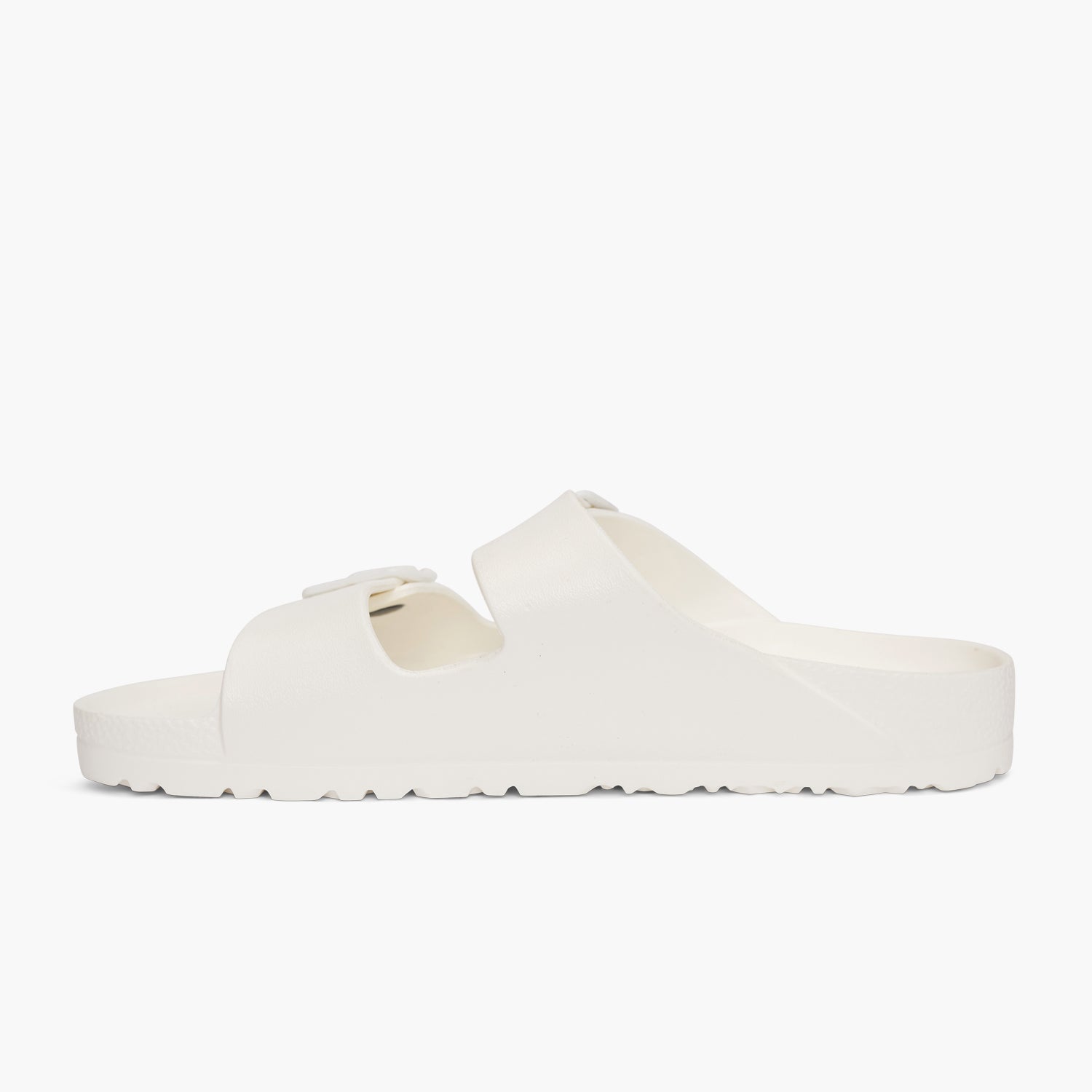 White EVA waterproof sandals with two foot straps