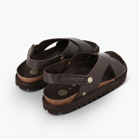 Fibonacci Leather Sandal - Black