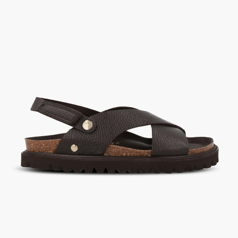 Fibonacci Leather Sandal - Black