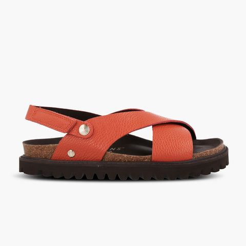 Fibonacci Leather Sandal - Orange